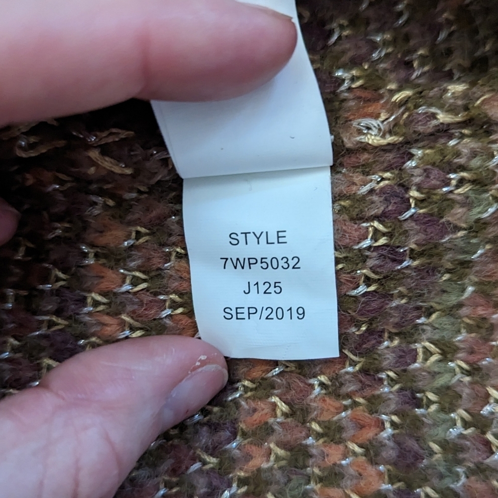 Lucky Brand Aztec Lurex Wool Blend Cardigan XL - Picture 13 of 15